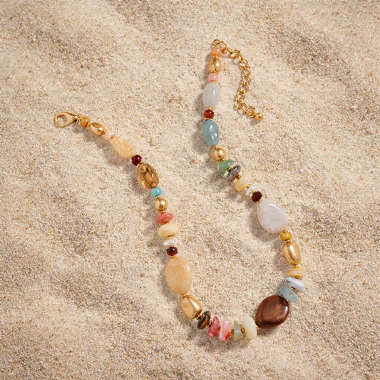 Seaside Clover Beaded Necklace