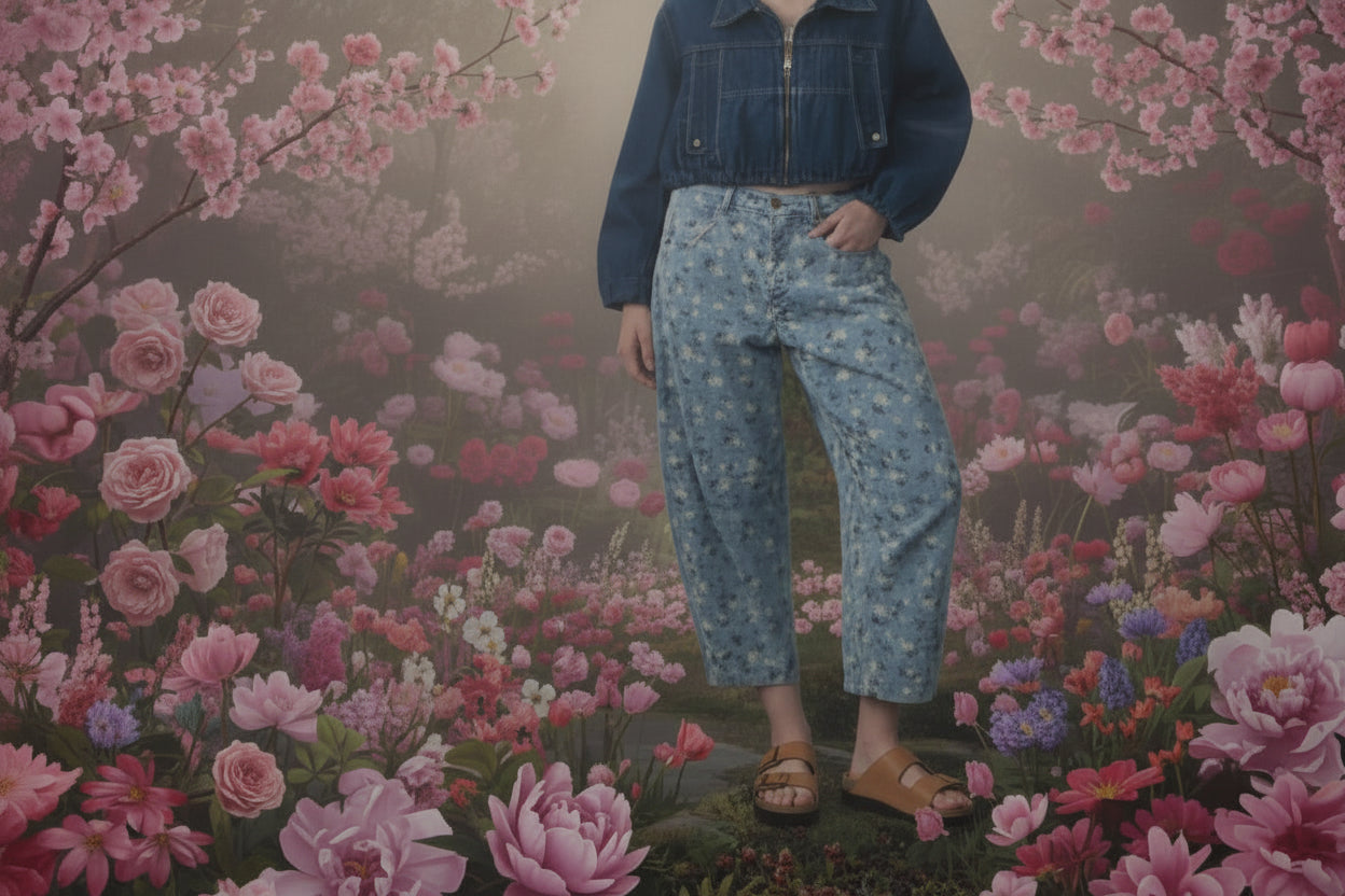 Sale!!!Garden Story Barrel Jeans