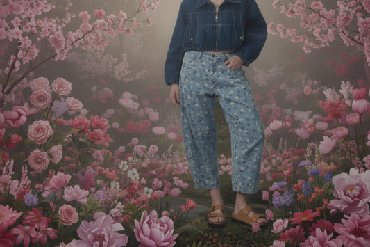 Sale!!!Garden Story Barrel Jeans