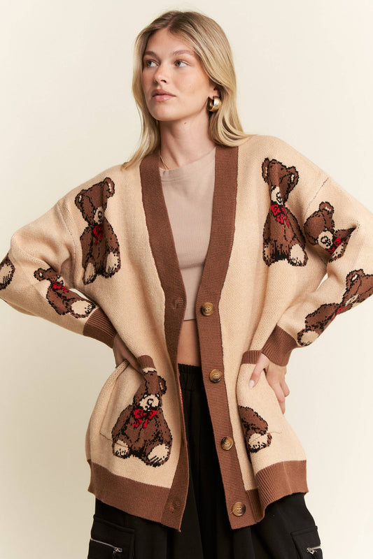 BEARY ADORABLE CARDIGAN